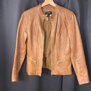 Danier genuine leather jacket in camel color